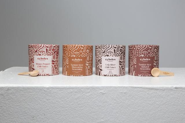 Cybele's Harvest Turkish Kebab Spice Bundle — Aleppo Pepper, Urfa Biber, Shawarma, and Baharat